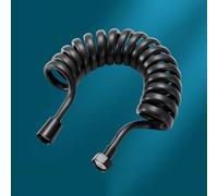 XSDSM Manguera Espiral Extensible Mangueras Flexibles G 1/2 para Grifo Tubo Ducha 2M,Negro