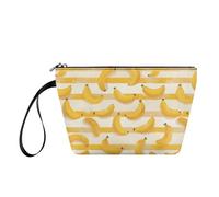 Xsehusvy - Bolsa de maquillaje para mujer, con cremallera, bolsa de aseo con asa, bonito kit de lavado de viaje esencial para las cuatro estaciones, Banana