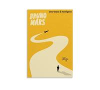 XSERWFE Póster artístico de Bruno Mars Doo-Wops & Hooligans con personalidad artística en lienzo para decoración de pared, sala de estar, dormitorio, pósteres de 30 x 45 cm, estilo sin marco