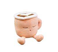 Xshelley 20 cm Latte Felpa Juguetes Almohada, Taza de Café Muñeca de Felpa, Comida de Café Relleno Juguete de Peluche Decoración del Hogar Regalo de Cumpleaños para Niños (Rosa)