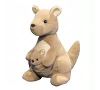 Xshelley 22 cm Kanguru relleno bolsa de animales juguetes de peluche, suave Kanguru animales muñecas de peluche con 1 bebé Kangurus, regalos para niños niños niñas