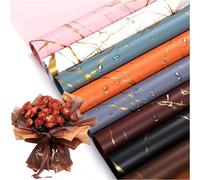 Xshelley (24 hojas de papel de regalo de flores de mármol, ramos de flores de 8 colores, manualidades, embalaje de regalo o embalaje de caja de regalo, papel de regalo impermeable de 23 x 23 pulgadas