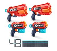 XSHOT Excel Double Kickback Double Reflex - Juego de 6 Dardos de Espuma (48 Dardos, 3 latas) por ZURU