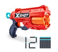 XSHOT - Excel Reflex 6 Pistola Espuma. Incluye 12 Flechas. Dispara hasta 27 Metros, 36433-22