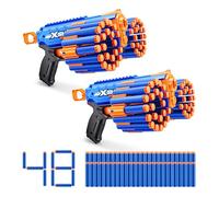 X-Shot Insanity Manic Blaster - Paquete Doble de ZURU con 48 Dardos, tecnología de Bolsillo de Aire y Almacenamiento de Dardos, Juguete al Aire Libre para niños y niñas, Adolescentes y Adultos