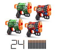 XSHOT Lanzadora de Dardos de Espuma Skins Menace (Paquete de 4, 24 Dardos)