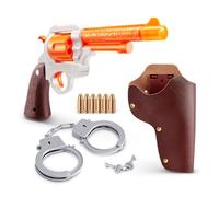 XSHOT Role Play Cowboy de ZURU - Kit de Juego de rol del Oeste con Pistola LED, 6 Balas, Esposas, y Funda, Juguete de Exterior para Niños de 5+, Adolescentes y Adultos