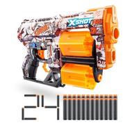 XShot Skins Dread Blaster Sonic Retro, Sonic The Hedgehog Design with 24 Darts, Double Rotating Barrels, Air Pocket Dart Technology, Toy Foam Blaster for Kids, Teens and Adults (24 Darts)