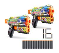 XShot Skins Flux Blaster Sonic Hyper Spike, Sonic The Hedgehog Design with 16 Darts, Easy Reload, Air Pocket Dart Technology, Toy Foam Blaster for Kids, Teens and Adults (2 Blasters, 16 Darts)