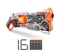XSHOT Skins Lock Blaster de ZURU con 16 Dardos, Barril Giratorio, tecnología de Dardos de Bolsillo de Aire, Mecanismo de Bloqueo con código único, Lanzador de Espuma de Juguete para niños,
