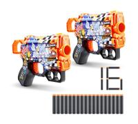 XShot Skins Menace Blaster Sonic Super Speed, Sonic The Hedgehog Design with 16 Darts, Easy Reload, Air Pocket Dart Technology, Toy Foam Blaster for Kids, Teens and Adults (2 Blasters, 16 Darts)