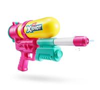 XSHOT Water Fast-Fill 80s Super Splash (Yellow) de ZURU - Pistola de Agua Vintage con llenado rápido, Alcance 10 m y depósito 750 ml. Ideal para niños 6+, Patio y Piscina