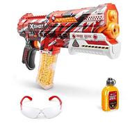XSHOT ZURU - Pistola de Embrague Hyper, Lanzador Manual semiautomático y Totalmente automático y 5.000 pellets, tolva de 100 capacidades y Cargador de Capacidad de 400, Gafas, a Partir de 14 años