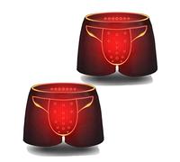 XSION Calzoncillos Para Hombres Magnetoterapia Cuidado De La Salud Ropa Interior Aumento De La Potencia Masculina -2/4/6 Packs (Negro) (Color : 2pcs, Size : L)