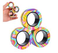XSKOCT 3PCS Anillos magnéticos Fidget Toy,Fidget Toys,Adult Fidget Magnets Toy Rings para Terapia de Alivio de la ansiedad,Fidget Pack Gran Regalo para Adultos,Adolescentes y niños