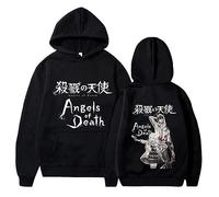 XSLGOGO Anime Angels of Death Sudadera Isaac Foster Zack Mangas Largas Sudadera Rachel Gardner Ray Cosplay Sudadera Angels of Death Print Pullover