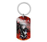 XSLGOGO Anime Colgante Black Clover Asta 4 Hojas Llavero Toros Negros Asta Yuno Liebe Cosplay Prop Decoración Estilo Gótico Gran Regalo Llavero Black Clover Asta