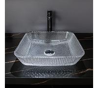 XSMYdpuk Lavabo de baño, Lavabo de Cristal, Lavabo para Lavabo de baño Baa