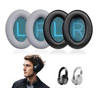 XSQD 2 Pares Auriculares de Repuesto Almohadillas Oídos, Transpirable para Auriculares Insonorizadas, Almohadillas Auriculares Esponja Memoria, Sin Fugas Sonido y Disfrutan de la Música en Silencio