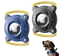 XSQD 2 PCS Soportes de Collar Para Mascotas, Impermeables Collar Airtag Perro, Funda Portátil Contra Pérdidas, Rastreador Perro Contra Caídas de Acero Inoxidable, Adecuado para Perros, Gatos, Mochilas