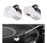 XSQD 2 Piezas Aguja Tocadiscos Reproductor, Aguja De Repuesto Grabadora, Punta Del Cono De La Mitad Del Taladro, Agujas De Discoteca Giratoria At3600L, Apto Para Reproductores De Vinilo Lp, Gramófono