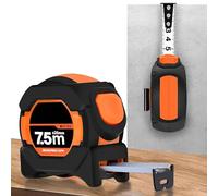 XSQD Cinta Métrica 7.5 Metros, Cinta Autobloqueo, Cinta Métrica profesional Acero Bolsillo, Antideslizante y Resistente al Desgaste, Adecuada Para la Medición de Distancia, Altura y Carpintería