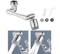 XSQD Extension Grifo de Brazo Robótico Rotativo de 1080 °, Grifo Antisprash Plegable, Salida Agua Giratoria de 360 °, Aireador de Cocina Salida de Agua de 2 Modos, Cocina Fregadero Accesorios Extensor