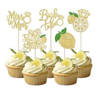 Xsstarmi Paquete de 30 adornos para cupcakes de Birde to Be She Found Her Main Squeeze Cupcake Picks para Miss to Mrs, despedida de soltera, boda, compromiso, fiesta, decoración de tartas