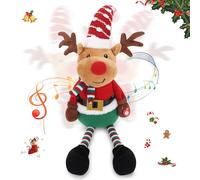 XstarG Alce de Navidad Que Canta y Baila, Peluche de Navidad Juguete Que Repite, Alce de Peluche Navidad Bailando Eléctricos de Peluche Adornos de Navidad Decoración (Christmas Reindeer)