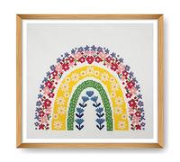 Trimits Kits de punto de cruz grandes, costura de bordado para adultos, principiantes, niños, regalos de Navidad, arte de pared (marco no incluido), 11 unidades, arcoíris