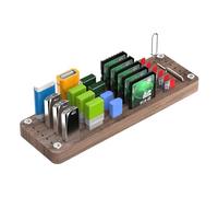 xSTOCKS SLOSTS - SDCARDS Slot | 25 emplacements de stockage pour Les Cartes mémoire Des Cartes | Organisateur en acrylique de noix | USB TF Type-C CARTS Porte-Traits et broches Box Protectio