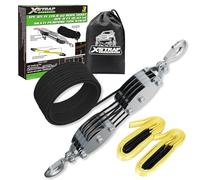 XSTRAP - Polipasto de Cuerda Resistente de 1,8 kg, Resistencia a la Rotura de 65 pies con Correa de elevación de 2 pies (Negro)