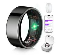 XSWCCJJ Anillo inteligente 6.0 y funda de carga 【Primero en la industria - 0 error de medición】【IP68 resistente al agua】 Anillo inteligente 2025 para mujeres y hombres para seguimiento del sueño