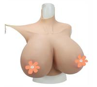 XSWL Pechera de Silicona Copa Z, prótesis de Pecho realistas de Cobertura Completa, Tacto Suave y Natural, para Crossdresser, transgénero, Cosplay y Drag Queen,Fair Skin,Cotton