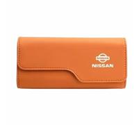 XSYBHD para Kia Sportage 2010-2016 Soporte para Gafas de Sol para Visera de Coche, Personalizadas Cuero Clip de para Visera de Coche,Ahorra Espacio Soporte para Gafas(Orange)