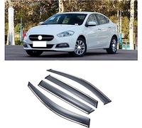 XSYing 4 Piezas Coche Deflectores para FIAT Viaggio 2012-2020, Delantera Trasera Protector Humo Lluvia Visera Deflector Auto Accesorios