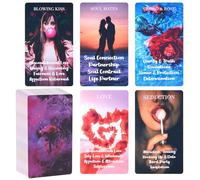XSYLOHXL Cartas de oráculo de amor para principiantes con significados en ellas, 53 piezas de mazo de tarot amoroso con mensajes en tarjetas que proporcionan orientación sobre preguntas de vida y amor