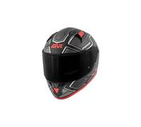 XT Casco Moto Integral GIVI 50.6 Deep Negro Rojo Mate Talla M LIQUIDACION