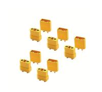 XT30 XT60 XT90 macho Bullet Connectors Set | Gold Platted 12AWG High Current 60A Power Plugs for FPV Drone, RC Airplane, Car, Boat, Lipo Battery | Kit de conectores universales para hobby (XT90-5