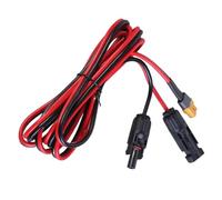 XT60 - Cable de carga de panel solar hembra de 12 AWG para panel solar plegable de coche y generadores solares