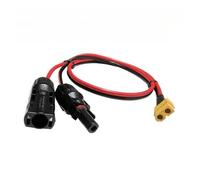 XT60 Macho/Female to Solar Power Connection Cable 12AWG Pure Copper Wire, Outdoor Power Connection Line for Solar Panels Portable Power Station RV Battery Charging (XT60 Male,0,5M)