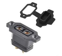 XT90E Puerto de carga de batería de litio hembra con cubierta Conector de vehículo eléctrico Diseño compacto 30A Corriente IP40 Resistente a la intemperie Tapa protectora fiable y base de juego para