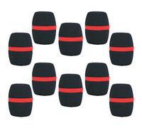 Xtahdge 10 Piezas de Mano MicróFono de Escenario Parabrisas Cubierta de MicróFono de Espuma para Karaoke Negro