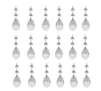 Xtahdge 20 piezas de cristales de araña, colgantes de cristal de lágrima transparente, cristales colgantes para lámparas de araña (50 mm, transparente)