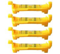 Xtahdge 4 Piezas Niveles de Burbuja de LíNea Colgante de de Cuerda para NivelacióN de TopografíA, Oficios de ConstruccióN, AlbañIleríA, Etc. (Amarillo)