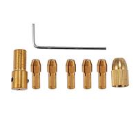 Xtahdge 8Pcs 0.5-3Mm PequeñO Kit de Herramientas de Pinza de Broca EléCtrica Mini Twist Chuck