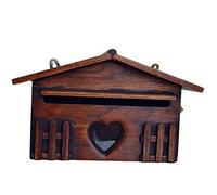 Xtahdge Buzón de Madera Retro Buzón Exquisito Buzón de Sugerencias Impermeable Al Aire Libre Buzón para Suministros de Oficina en Casa