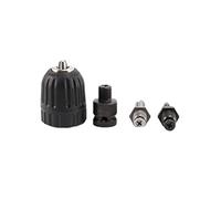 Xtahdge Convertidor de Portabrocas Preciso Sin Llave de 0,8-10 Mm Adaptador de Cambio RáPido de Rosca de 3/8 Pulgadas-24UNF con Enchufe de VáStago Hexagonal SDS-Plus