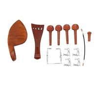 Xtahdge Piezas de violin 4/4 de madera de azufaifo natural A de accesorios de ajuste fino, para la barbilla, cuerdas, clavo de, cuerda de, tornillo