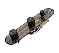 Xtahdge Placa de Control de Guitarra Cargada con Interruptor de 3 VíAs para Guitarra Negro